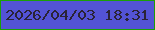 文字の大きさ：3、枠の色：1a9f06、背景の色：5353d5、文字の色：2a2336 無料ブログパーツのブログ時計