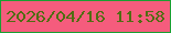 文字の大きさ：1、枠の色：1aa032、背景の色：f55c7d、文字の色：506d12 無料ブログパーツのブログ時計
