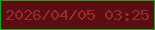 文字の大きさ：5、枠の色：1aa323、背景の色：5c0d14、文字の色：952d2c 無料ブログパーツのブログ時計