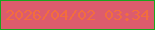文字の大きさ：1、枠の色：1aa51e、背景の色：dc5c6d、文字の色：f26d3d 無料ブログパーツのブログ時計