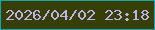 文字の大きさ：5、枠の色：1aa5aa、背景の色：373f06、文字の色：beb4e1 無料ブログパーツのブログ時計