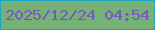 文字の大きさ：3、枠の色：1aa5c8、背景の色：76b276、文字の色：7558c1 無料ブログパーツのブログ時計