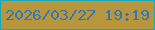 文字の大きさ：5、枠の色：1aa7bc、背景の色：b7963c、文字の色：3176b6 無料ブログパーツのブログ時計