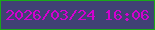 文字の大きさ：3、枠の色：1aa819、背景の色：404174、文字の色：d201d0 無料ブログパーツのブログ時計