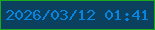 文字の大きさ：2、枠の色：1aa91d、背景の色：0b405f、文字の色：0884de 無料ブログパーツのブログ時計