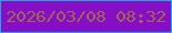 文字の大きさ：4、枠の色：1aa9db、背景の色：870ec7、文字の色：a06850 無料ブログパーツのブログ時計
