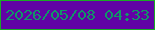 文字の大きさ：4、枠の色：1aaa25、背景の色：6103a5、文字の色：109667 無料ブログパーツのブログ時計