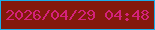文字の大きさ：5、枠の色：1aaee9、背景の色：83190c、文字の色：d4227b 無料ブログパーツのブログ時計