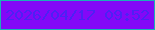 文字の大きさ：1、枠の色：1aafb8、背景の色：8308f7、文字の色：4d20f4 無料ブログパーツのブログ時計