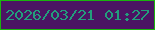 文字の大きさ：3、枠の色：1ab30e、背景の色：4b1463、文字の色：239e7c 無料ブログパーツのブログ時計