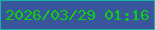 文字の大きさ：3、枠の色：1ab3aa、背景の色：39559c、文字の色：0ece12 無料ブログパーツのブログ時計