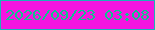 文字の大きさ：2、枠の色：1ab3b7、背景の色：f415e0、文字の色：0fc28f 無料ブログパーツのブログ時計