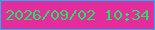 文字の大きさ：3、枠の色：1ab3ff、背景の色：e52c9d、文字の色：1de561 無料ブログパーツのブログ時計