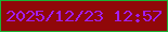 文字の大きさ：4、枠の色：1ab434、背景の色：900809、文字の色：a31def 無料ブログパーツのブログ時計