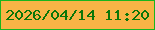 文字の大きさ：3、枠の色：1ab51e、背景の色：f8b446、文字の色：0b7609 無料ブログパーツのブログ時計
