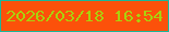 文字の大きさ：4、枠の色：1ab799、背景の色：fc510a、文字の色：aad10e 無料ブログパーツのブログ時計