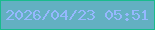 文字の大きさ：5、枠の色：1abb8d、背景の色：63b0c2、文字の色：95b8fe 無料ブログパーツのブログ時計