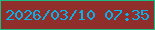文字の大きさ：4、枠の色：1abc84、背景の色：8f2e2b、文字の色：0ab0e8 無料ブログパーツのブログ時計