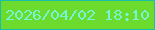 文字の大きさ：5、枠の色：1abfa9、背景の色：6cdb2d、文字の色：74f6d4 無料ブログパーツのブログ時計