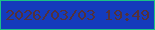 文字の大きさ：3、枠の色：1ac287、背景の色：143bbc、文字の色：53313b 無料ブログパーツのブログ時計