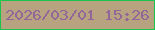 文字の大きさ：4、枠の色：1ac44d、背景の色：b7a37f、文字の色：93669a 無料ブログパーツのブログ時計