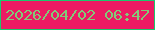 文字の大きさ：2、枠の色：1ac86d、背景の色：ec1a63、文字の色：81ca78 無料ブログパーツのブログ時計