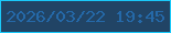 文字の大きさ：2、枠の色：1ac9f9、背景の色：214465、文字の色：2569a8 無料ブログパーツのブログ時計