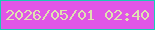 文字の大きさ：3、枠の色：1acbb5、背景の色：e056e7、文字の色：dfe1b1 無料ブログパーツのブログ時計