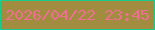 文字の大きさ：5、枠の色：1acc8c、背景の色：a18c3f、文字の色：ec7190 無料ブログパーツのブログ時計