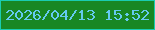 文字の大きさ：2、枠の色：1accb1、背景の色：188724、文字の色：65caf0 無料ブログパーツのブログ時計