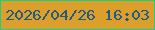 文字の大きさ：2、枠の色：1acf84、背景の色：dc9f2b、文字の色：205b82 無料ブログパーツのブログ時計