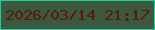 文字の大きさ：1、枠の色：1ad09e、背景の色：3c583e、文字の色：5a1a08 無料ブログパーツのブログ時計