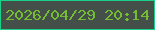 文字の大きさ：1、枠の色：1ad189、背景の色：444f49、文字の色：73bc33 無料ブログパーツのブログ時計