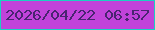 文字の大きさ：5、枠の色：1ad1c1、背景の色：c143da、文字の色：492471 無料ブログパーツのブログ時計