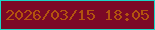 文字の大きさ：1、枠の色：1ad6c7、背景の色：7b0926、文字の色：b2530f 無料ブログパーツのブログ時計