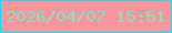 文字の大きさ：2、枠の色：1adbf8、背景の色：f8959d、文字の色：86e1be 無料ブログパーツのブログ時計