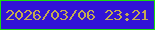 文字の大きさ：3、枠の色：1add0d、背景の色：3214d6、文字の色：c4aa50 無料ブログパーツのブログ時計