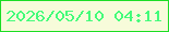 文字の大きさ：1、枠の色：1add24、背景の色：f7fbda、文字の色：44fb7a 無料ブログパーツのブログ時計