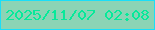 文字の大きさ：2、枠の色：1adef8、背景の色：8bd4b5、文字の色：07e99a 無料ブログパーツのブログ時計