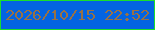 文字の大きさ：3、枠の色：1adf2c、背景の色：0364e2、文字の色：987145 無料ブログパーツのブログ時計