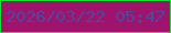 文字の大きさ：1、枠の色：1adf36、背景の色：9f136d、文字の色：51479c 無料ブログパーツのブログ時計