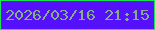 文字の大きさ：2、枠の色：1ae452、背景の色：5510fc、文字の色：82b185 無料ブログパーツのブログ時計