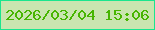 文字の大きさ：1、枠の色：1ae58e、背景の色：c9e5b0、文字の色：47b501 無料ブログパーツのブログ時計