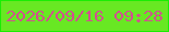 文字の大きさ：4、枠の色：1aed04、背景の色：68e823、文字の色：d1518e 無料ブログパーツのブログ時計