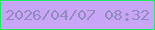 文字の大きさ：2、枠の色：1aed61、背景の色：c9a5f5、文字の色：918bc2 無料ブログパーツのブログ時計