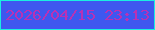 文字の大きさ：2、枠の色：1aeee1、背景の色：3f57ef、文字の色：b931b4 無料ブログパーツのブログ時計