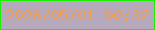 文字の大きさ：5、枠の色：1aef00、背景の色：b6a9bc、文字の色：ef9d56 無料ブログパーツのブログ時計