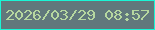 文字の大きさ：5、枠の色：1af6d6、背景の色：61787c、文字の色：b6d7a0 無料ブログパーツのブログ時計