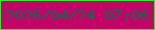 文字の大きさ：1、枠の色：1afb1d、背景の色：c50267、文字の色：0c6a51 無料ブログパーツのブログ時計