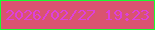 文字の大きさ：3、枠の色：1afb31、背景の色：da5371、文字の色：dd40db 無料ブログパーツのブログ時計